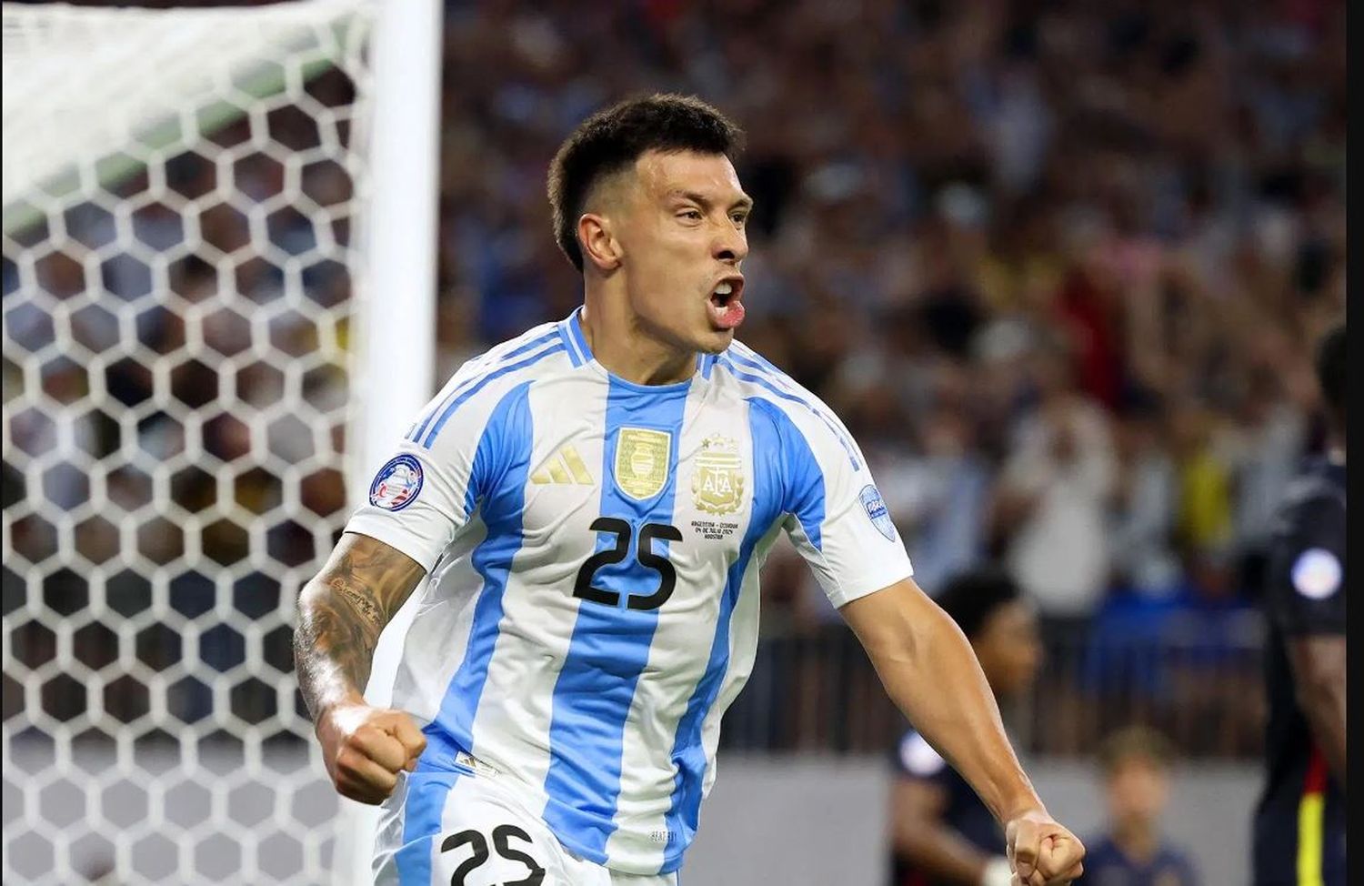 El nacido en Gualeguay anotó su primer gol oficial con la camiseta de la Selección Argentina.