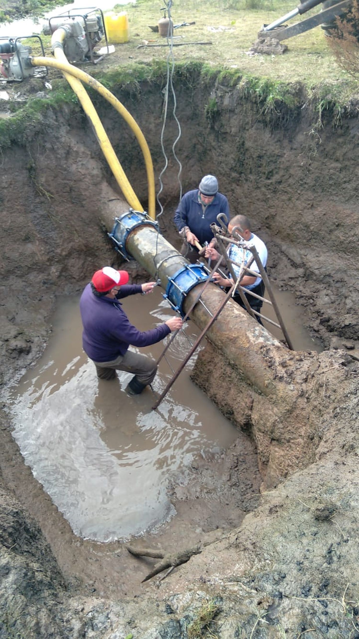 Obras Sanitarias trabajó en la zona de chacras