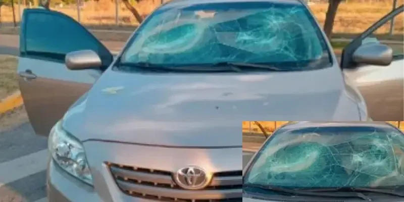 Así quedó el vehículo.