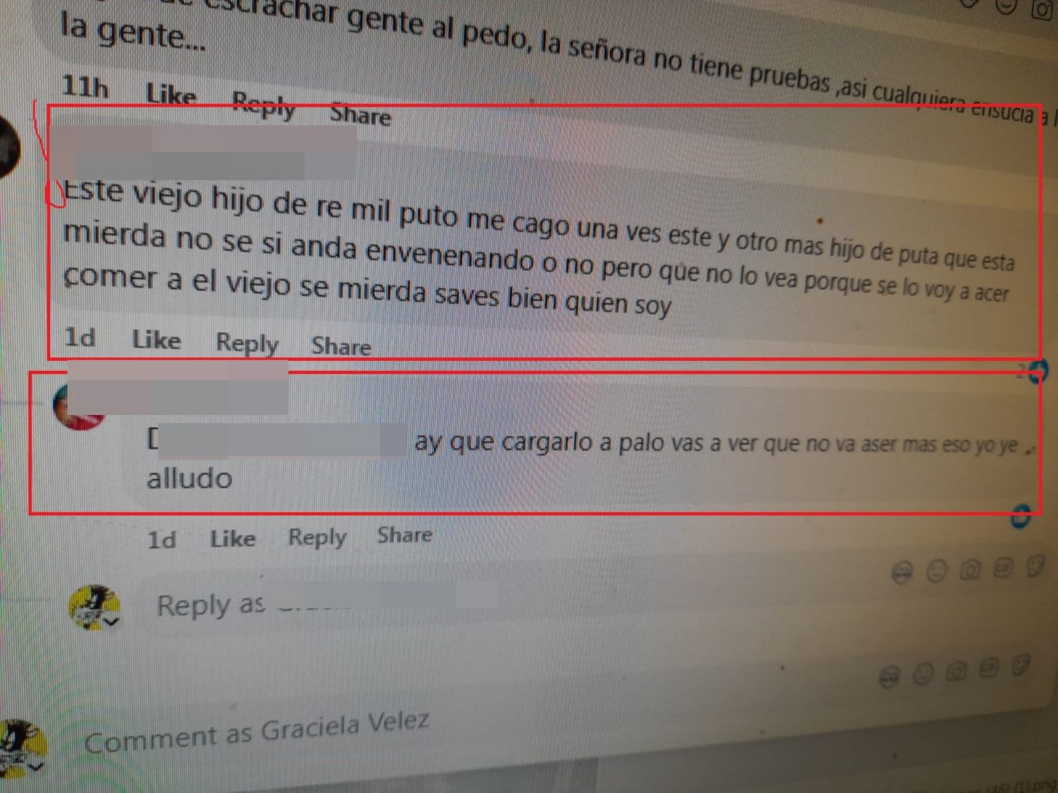 escrache en facebook