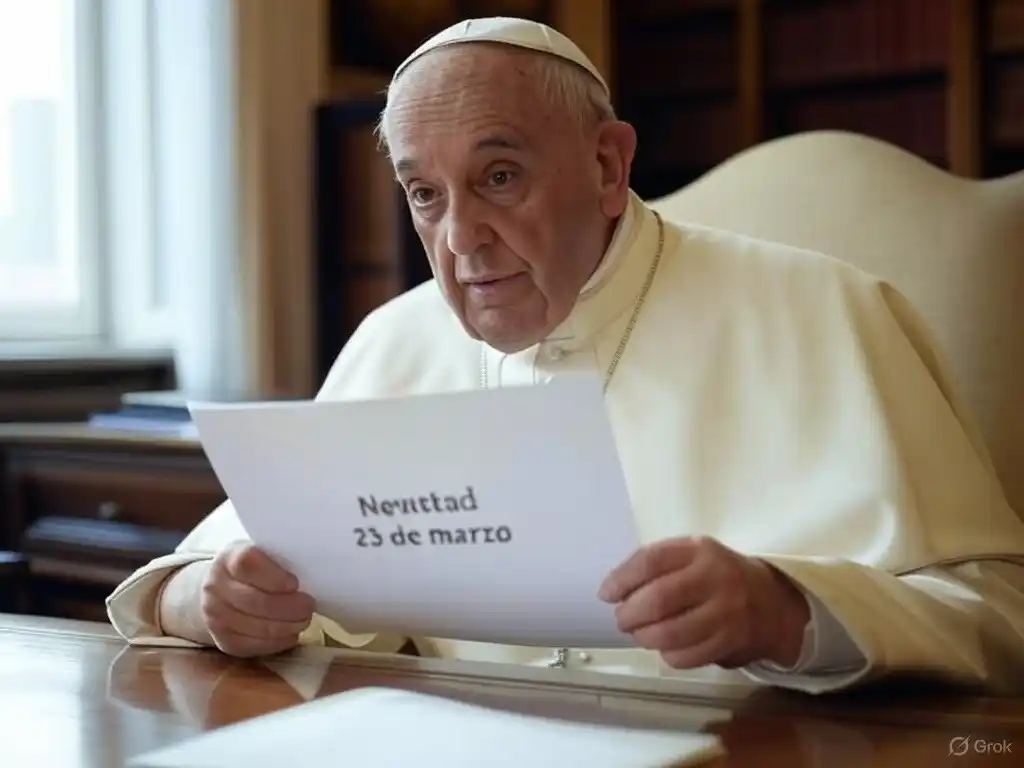 Santoral. Francisco, leyendo el Santoral del 23 de marzo.