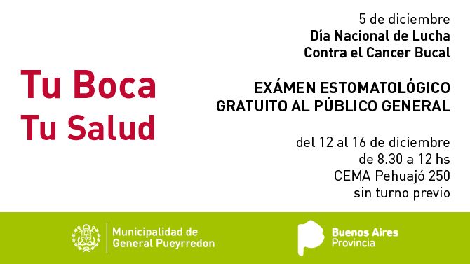 Realizarán exámenes gratuitos para prevenir el cáncer bucal