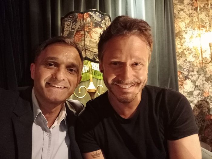 Luciano Juhant con Benjamín Vicuña