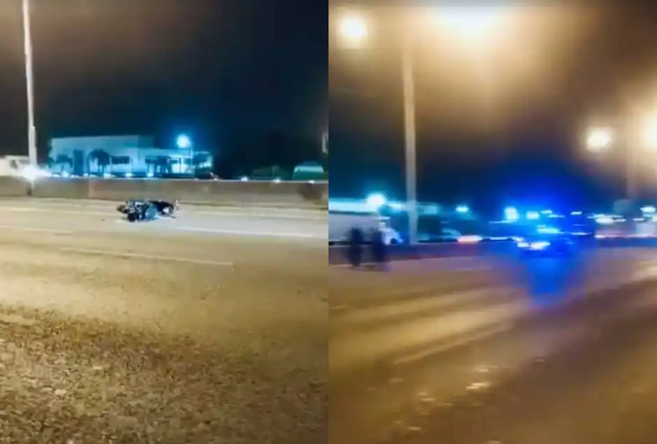 Demoras en Circunvalación por el choque de una moto a la altura de Sorrento