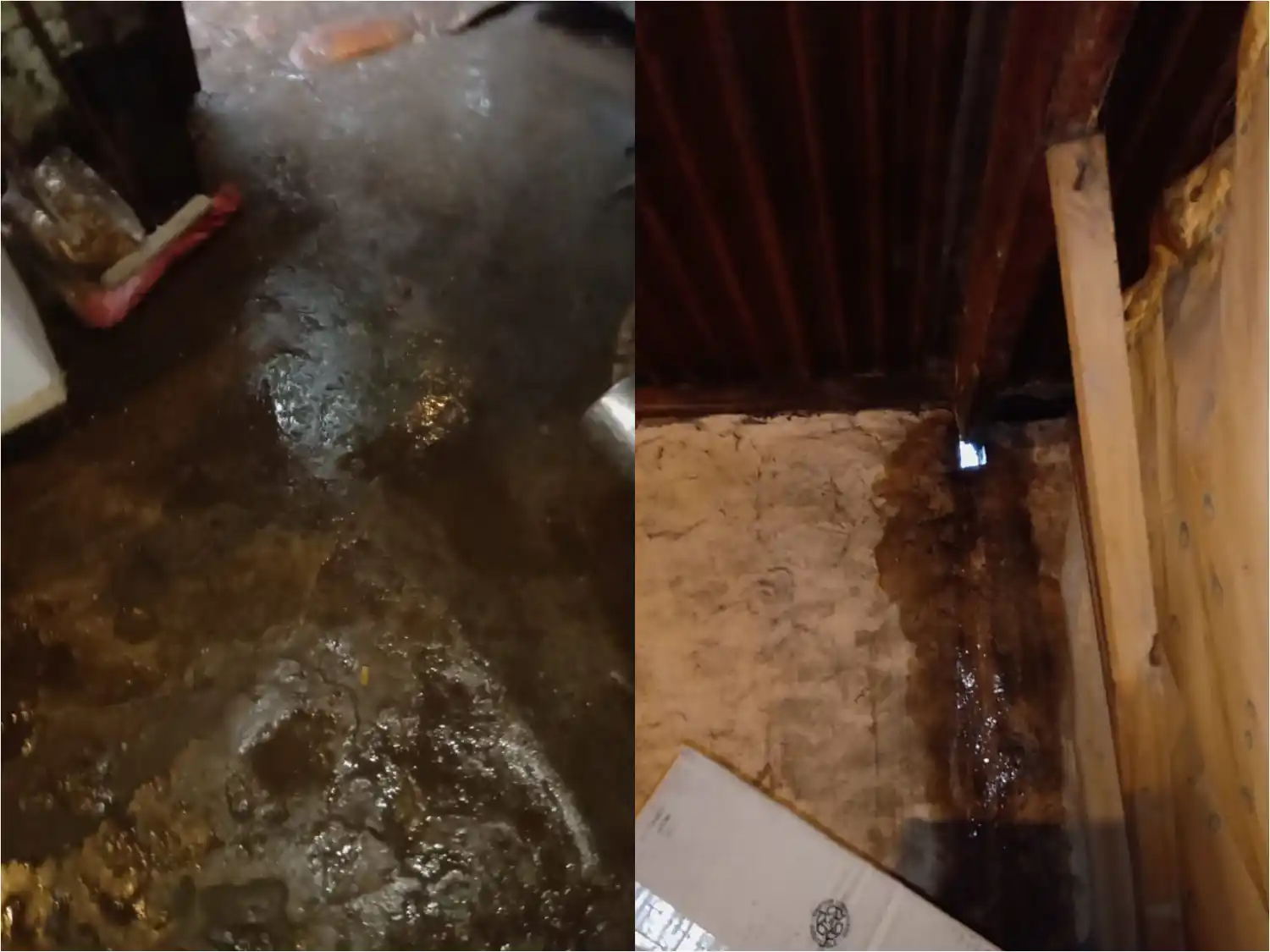 Temporal de lluvia: “Piso y techo de mi casa en este momento”
