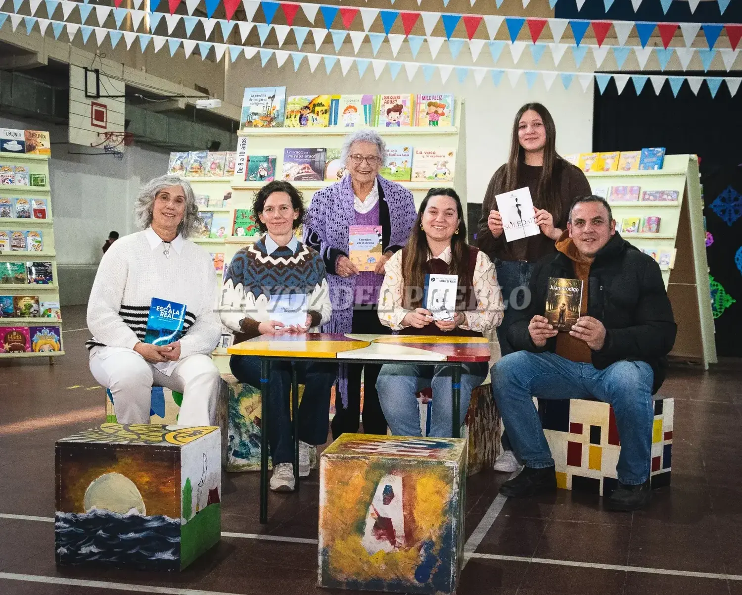 Valentina Pereyra, Laura Pérez, Enriqueta Catalín, Melina López de Ipiña, Candela Mariani García y Gabriel Ferrari