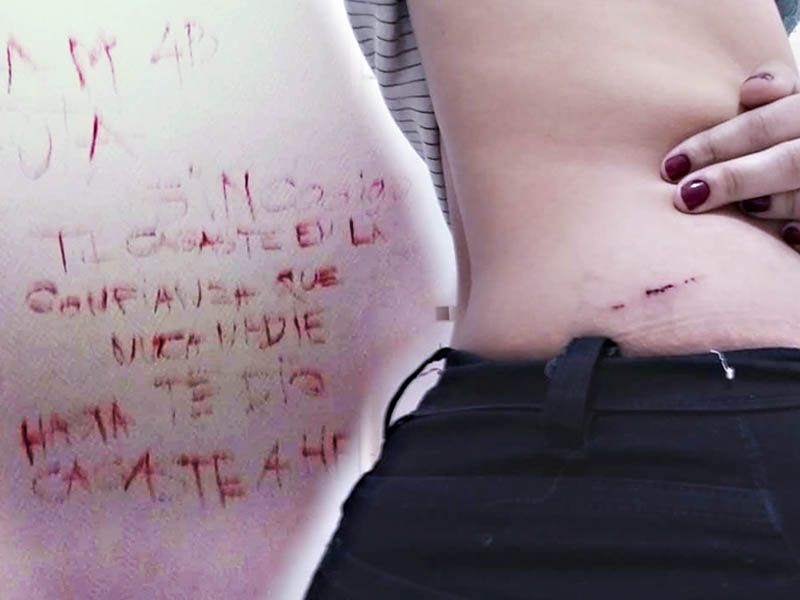 Violencia de Genero: golpes y pintadas con sangre