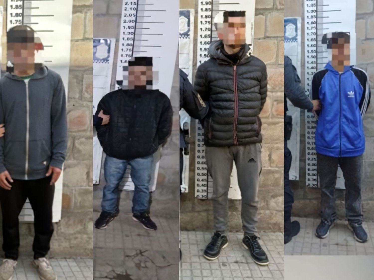 Los cuatro sujetos fueron trasladados a la Comisaría.