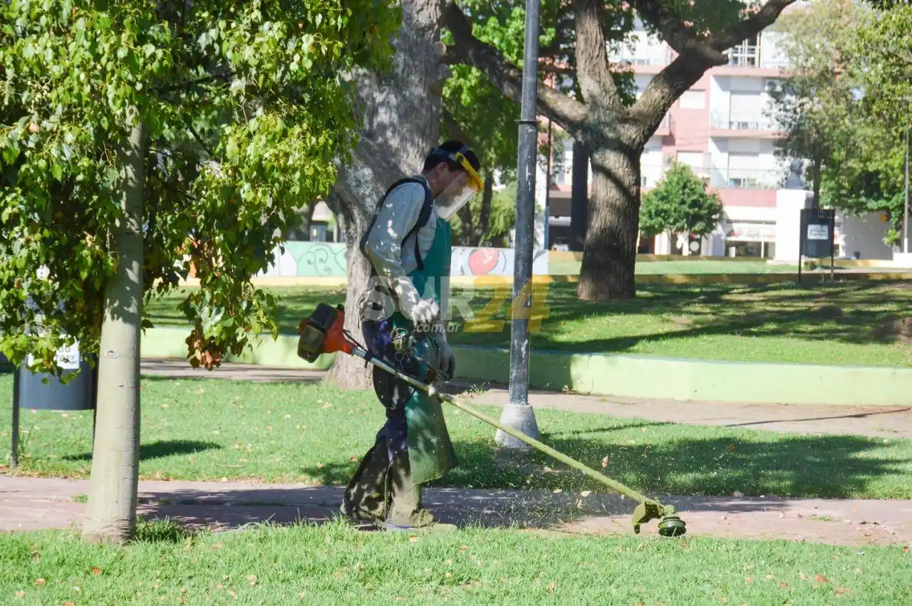 Poda y desmalezado en espacios públicos venadenses