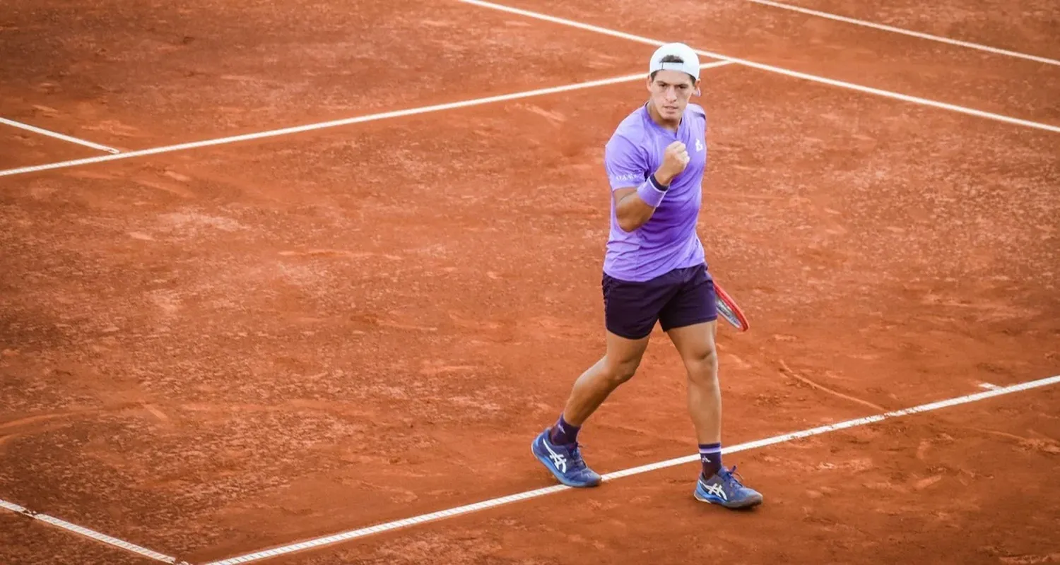 Sebastián Báez viene de ascender al puesto 21 del ranking mundial de la ATP tras su logro en Río de Janeiro. Crédito: Chile Open