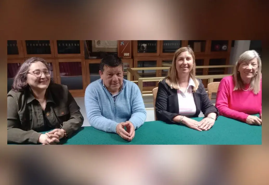 Eugenia Fígaro, Sergio Gancedo, Andrea Pérez y Sonia Calvete, compartieron una extensa charla sobre el día del Martillero Público