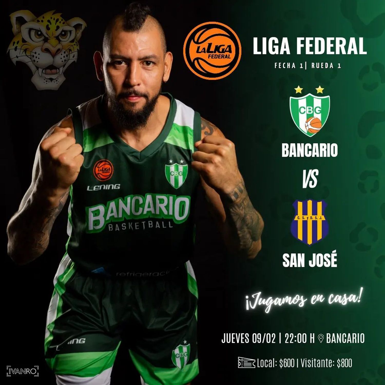 Leandro Geréz, uno de los jugadores más experimentado que tiene Román Nuñez en el plantel de Bancario