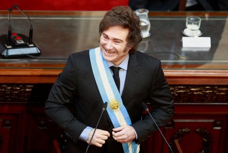 Javier Milei en el Congreso de la Nación.