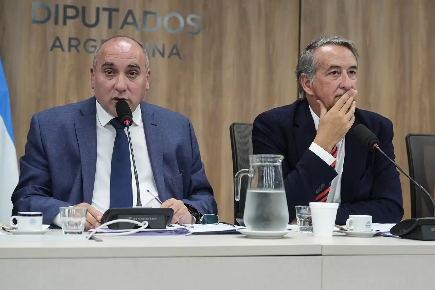 José Peluc y Nicolás Mayoraz, diputados de LLA.