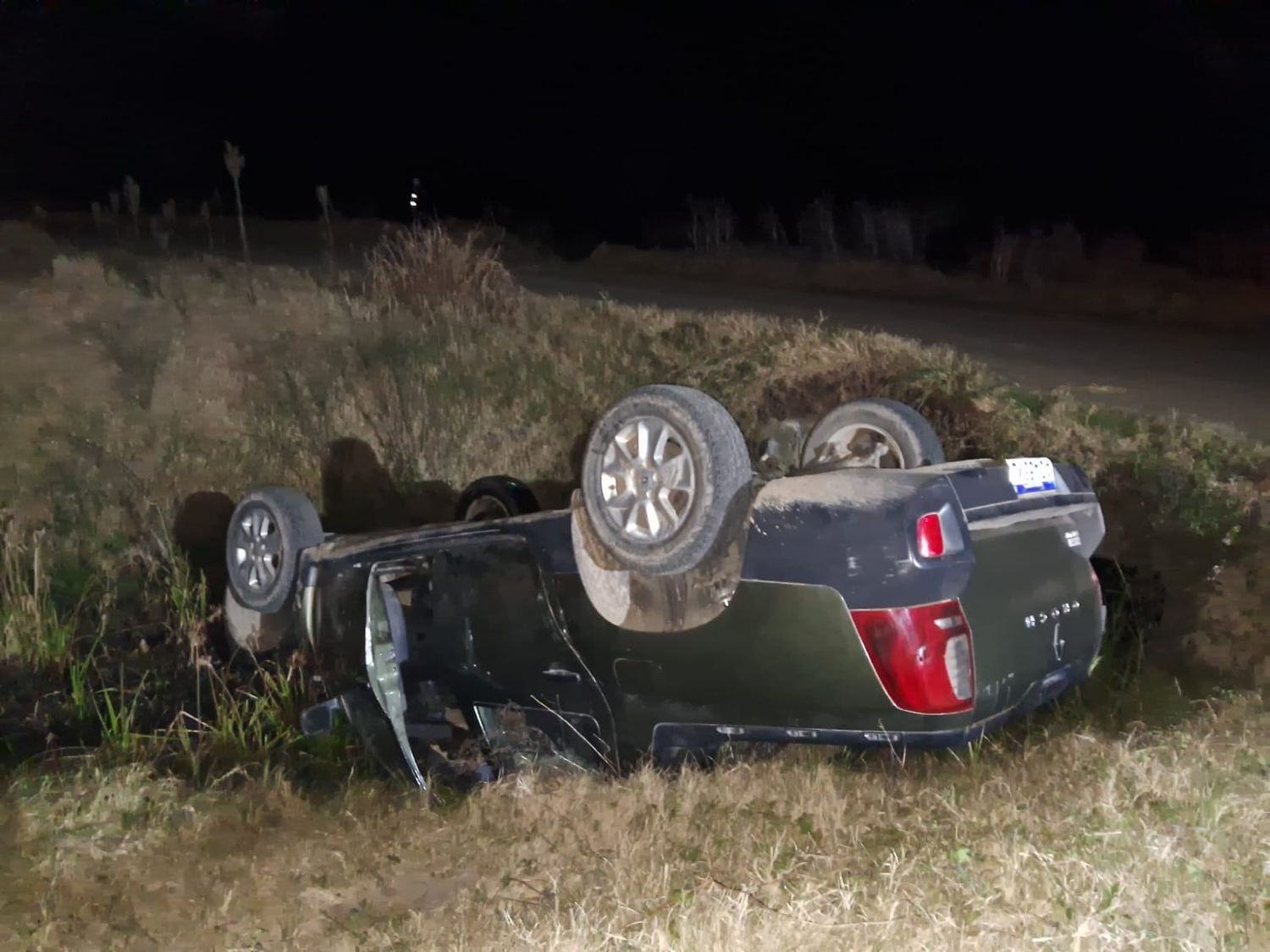 Vuelcon en Ruta 11