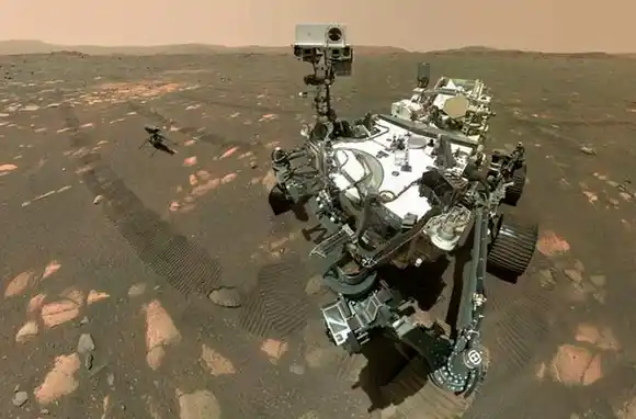 La selfie del robot Perserverance y su helicóptero Ingenuity en Marte