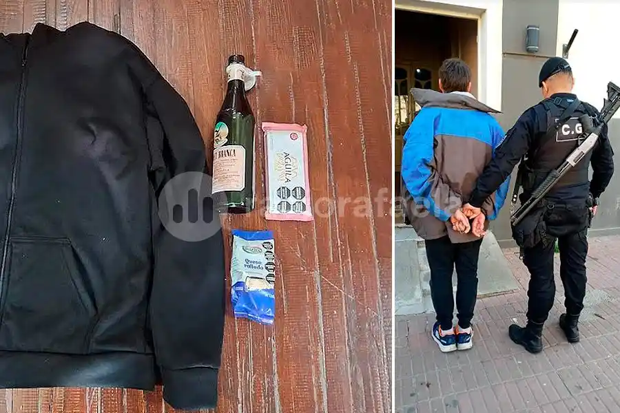¡Era para la previa del partido! Lo atraparon robando un fernet, queso y chocolate