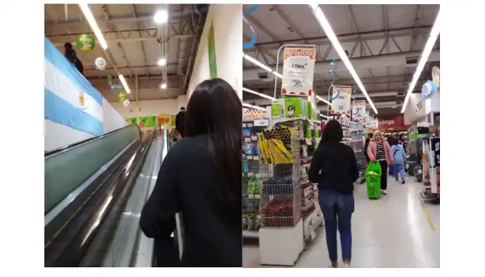 Adolescentes: selfies en el supermercado porque no hay shopping
