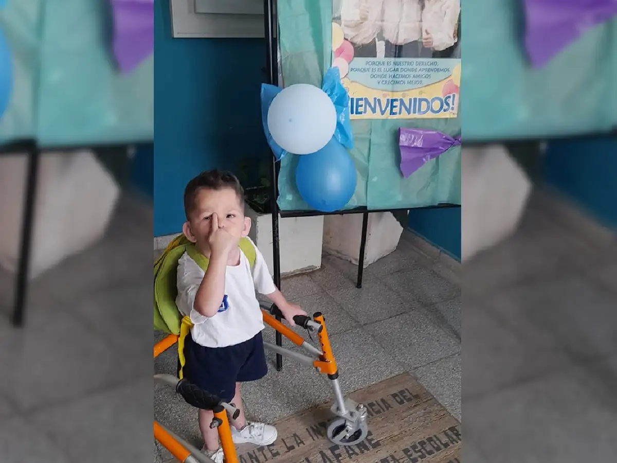 Aaron empezó primer grado: “Nada es imposible”