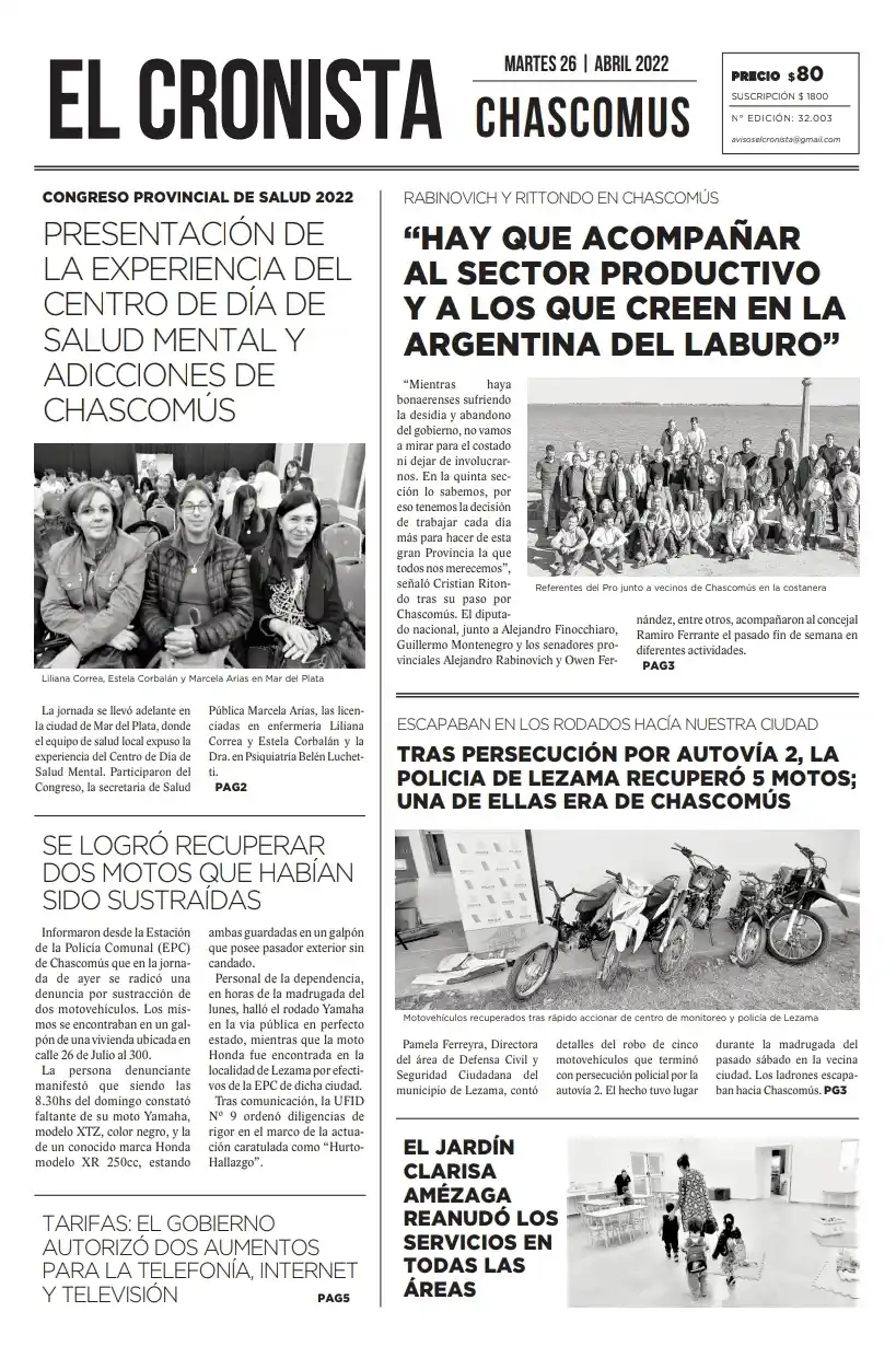Tapa 26 abril 2022