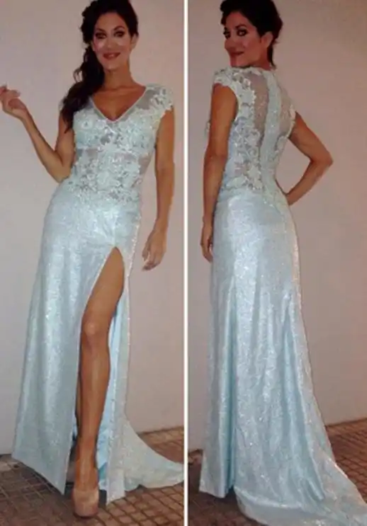 Silvina Escudero generó polémica por el vestido que usó en la boda de Cirio