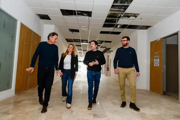 Katopodis y Nardini visitaron la obra de readecuación del nuevo Hospital Universitario Malvinas Argentina