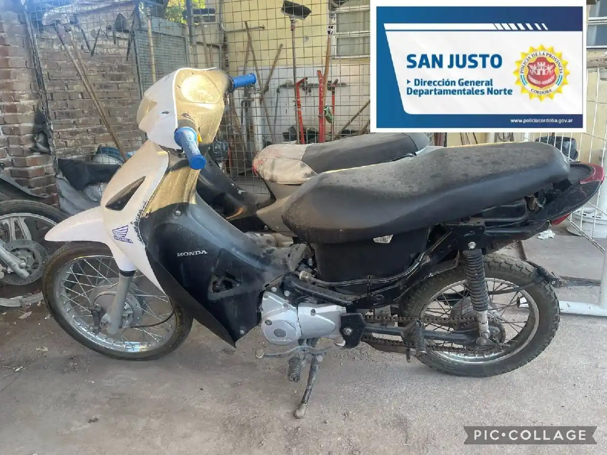 Brinkmann: una moto retenida por infracción tenía pedido de secuestro en Las Varillas