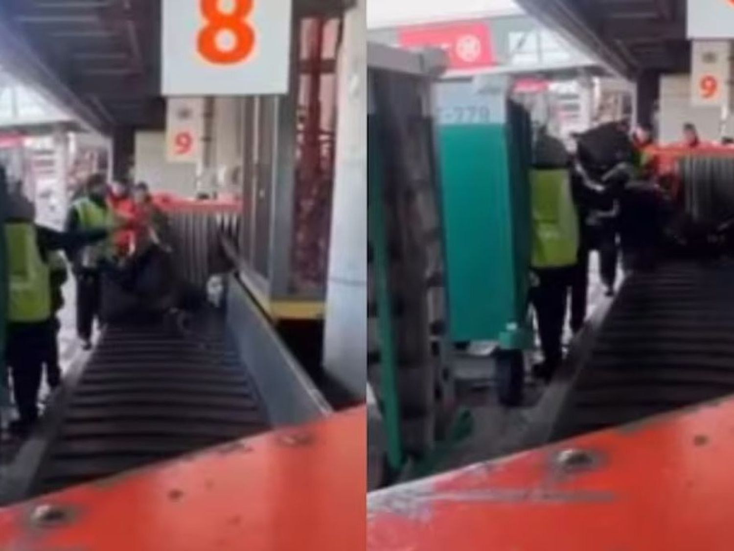 Video: escracharon a maleteros revoleando valijas en Aeroparque y los despidieron