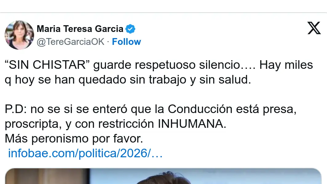 Teresa García tuit