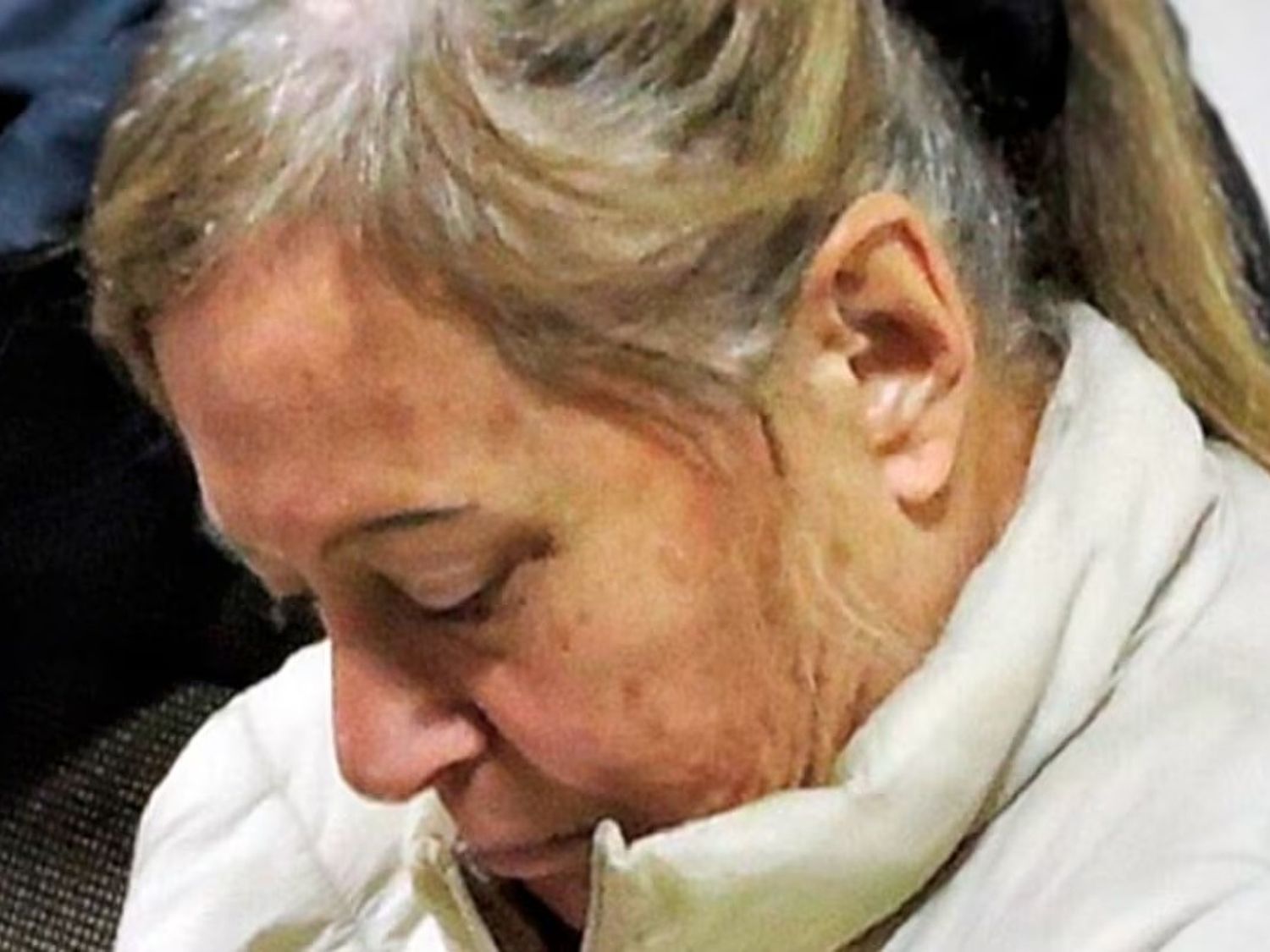 Nora Marta Lozano, momentos antes de escuchar la sentencia. (Foto: gentileza La Brújula 24).