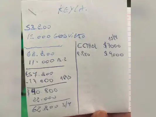 Cuenta de la veterinaria de Keila