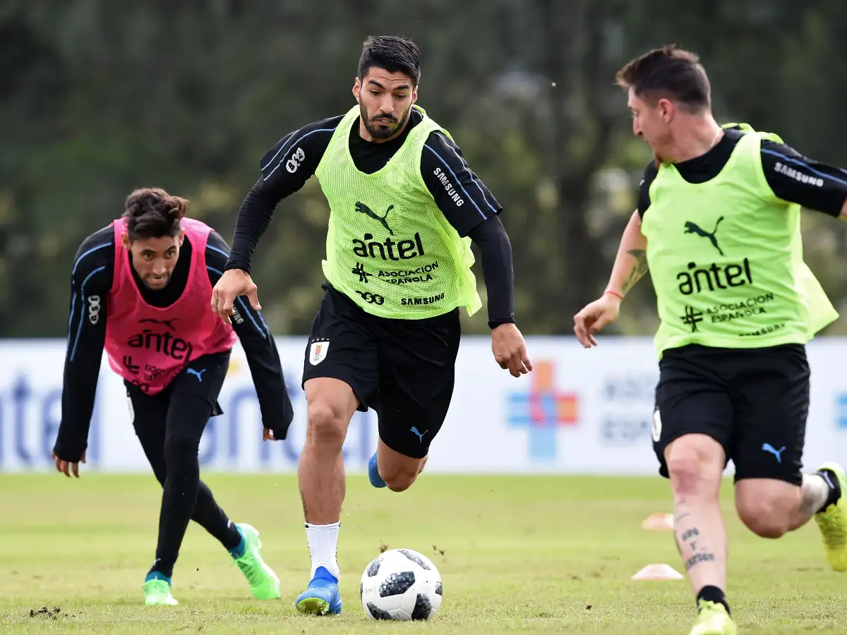 Suárez, Cavani y Godín trabajaron con la "Celeste"
