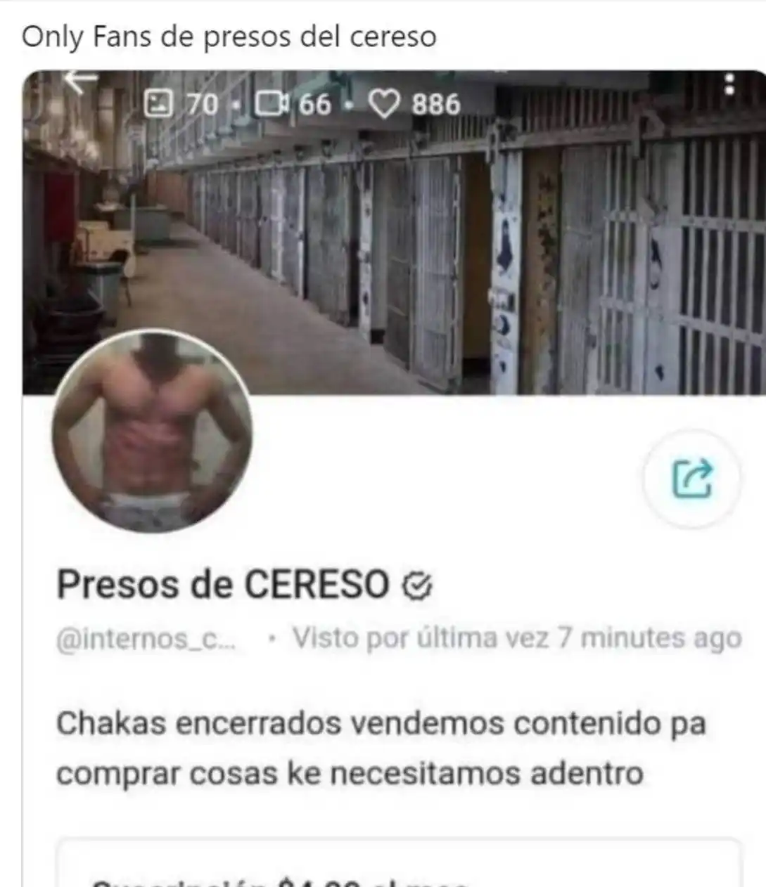 INCREÍBLE presos publican contenido en cuenta OnlyFans para ganar dinero