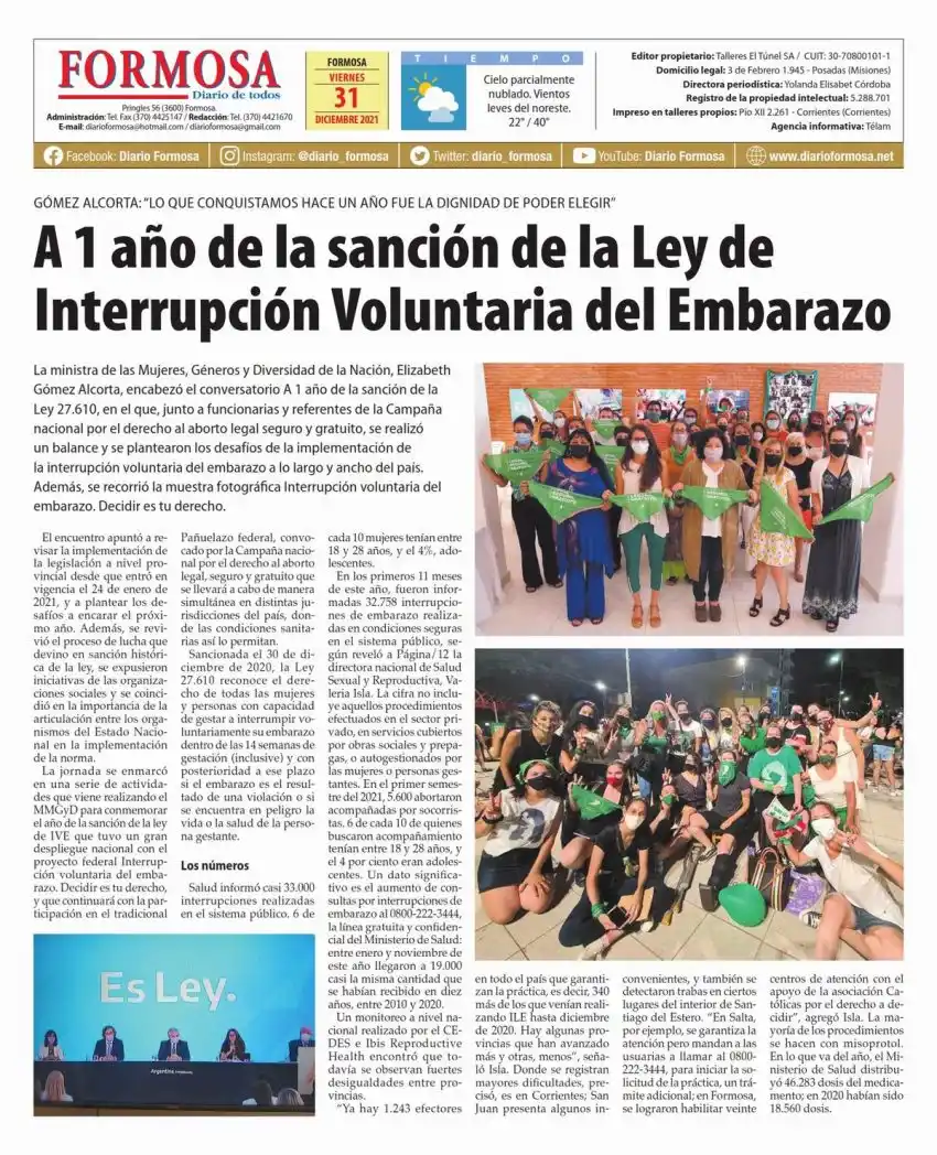 Tapa y Contratapa 31 de diciembre de 2021