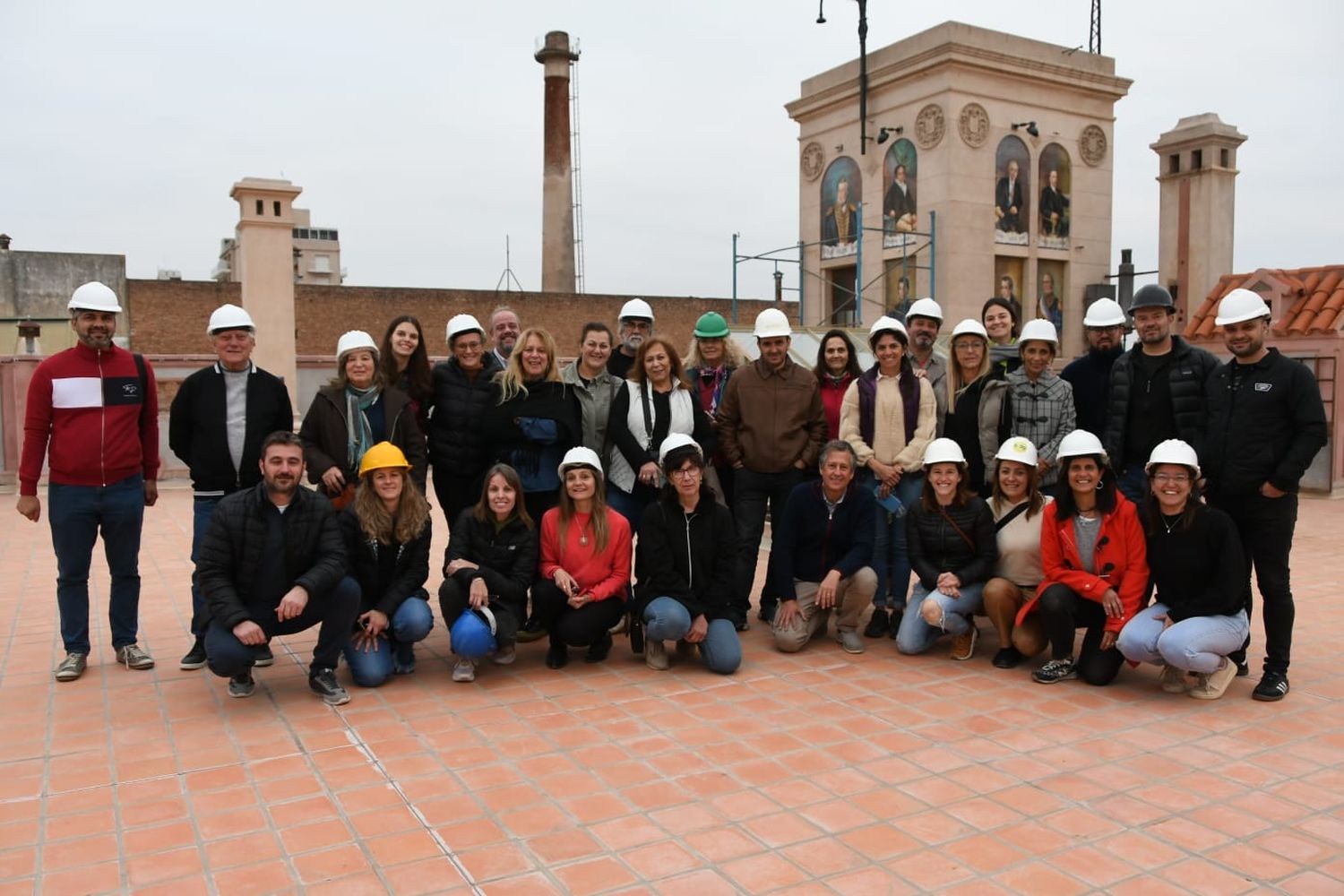 Arquitectos recorrieron la obra que está en plena ejecución.