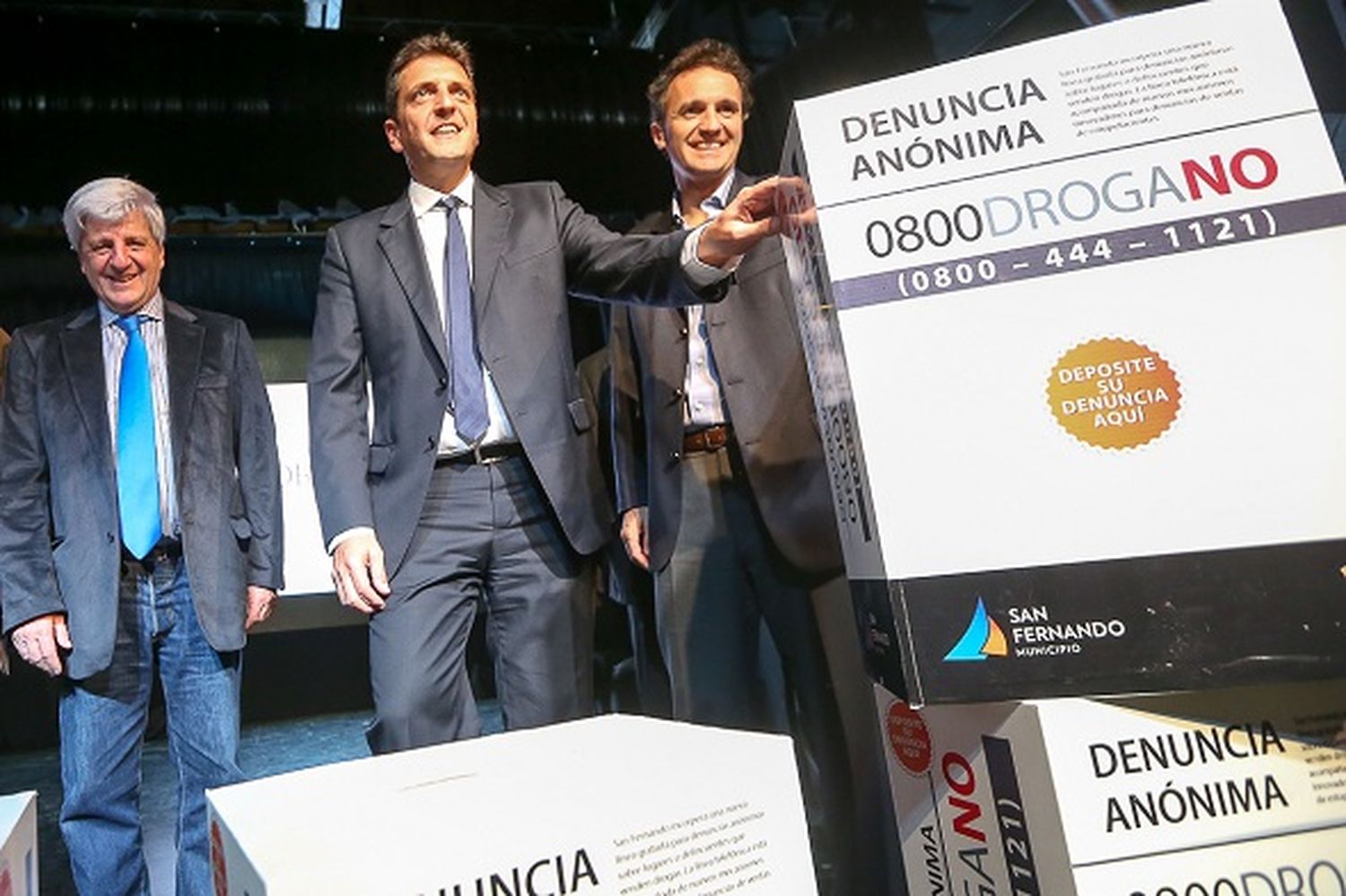 San Fernando: Massa y Andreotti presentaron un 0800 para denunciar al narcotráfico