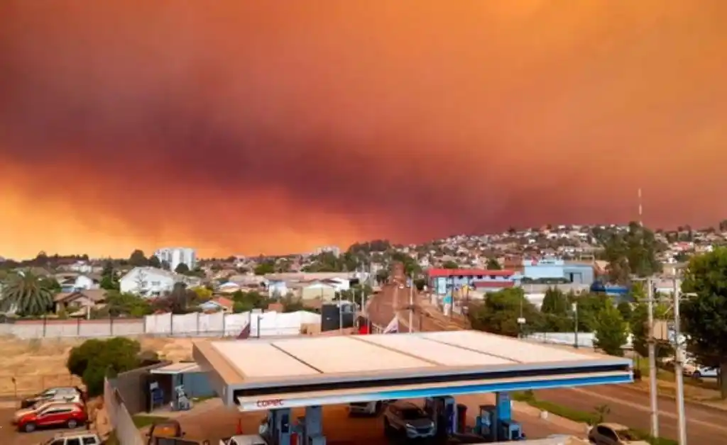Incendio forestal consume 4.200 hectáreas en Chile