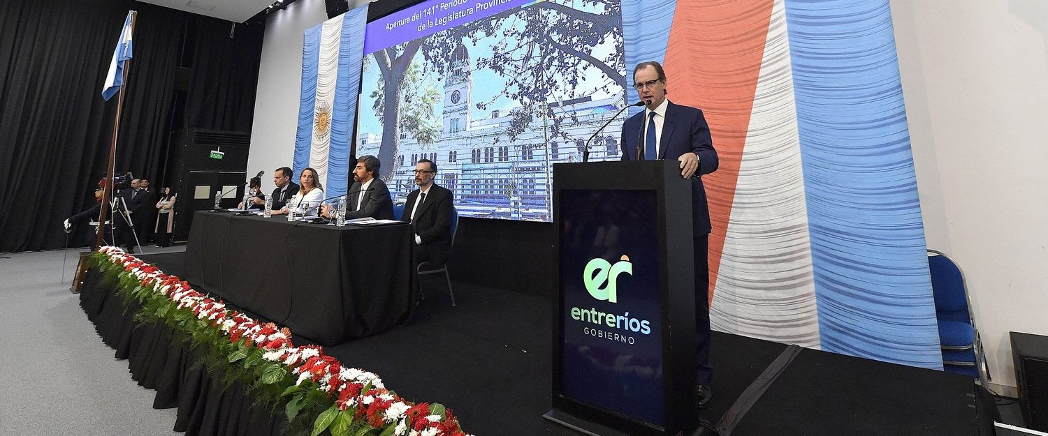 El Gobernador Bordet dirigirá su mensaje anual a la Asamblea Legislativa