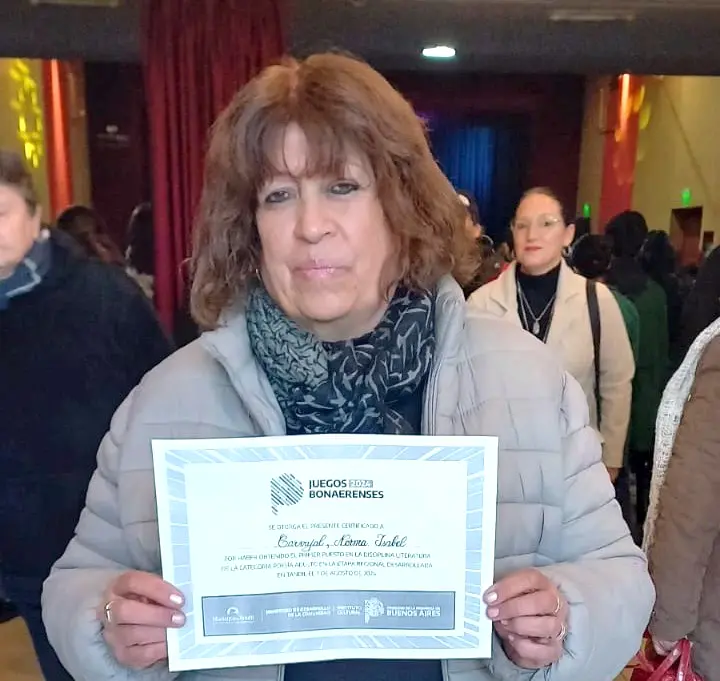 En Tandil. Norma Carvajal se clasificó en poesía