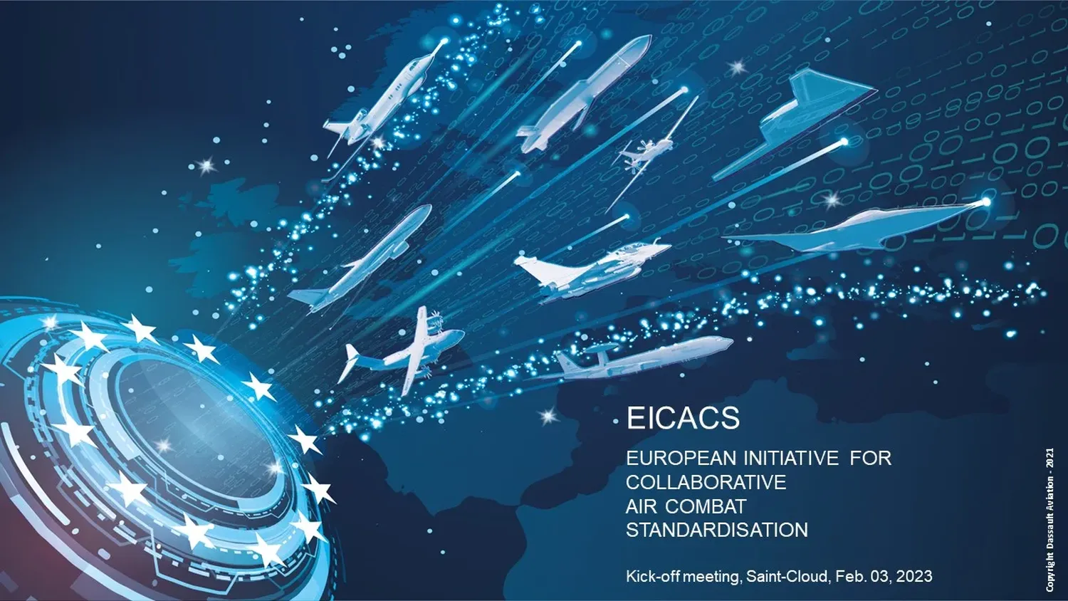 Dassault launches the EICACS project, a European initiative for the standardization of collaborative air combat.