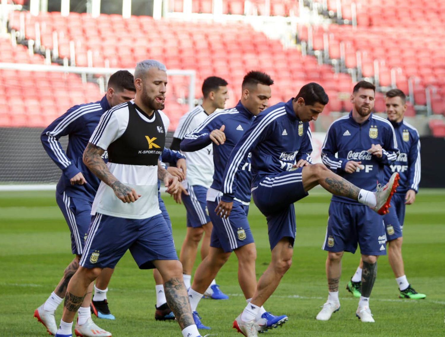 Primera práctica de  la selección en Río