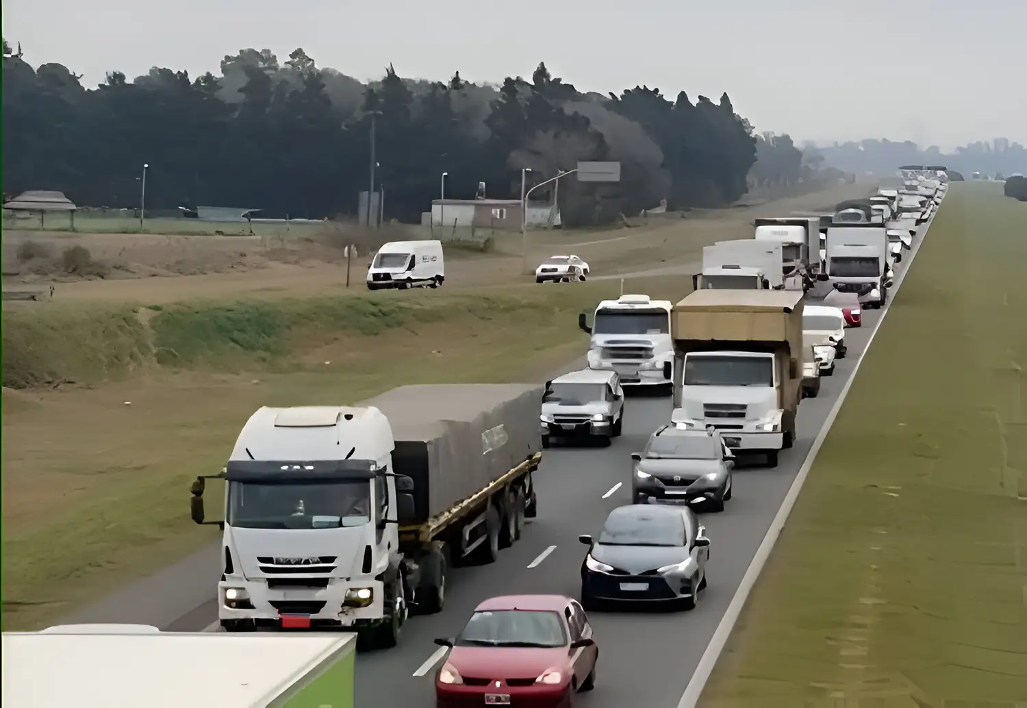 caravana ruta 9 demoras ley bases milei