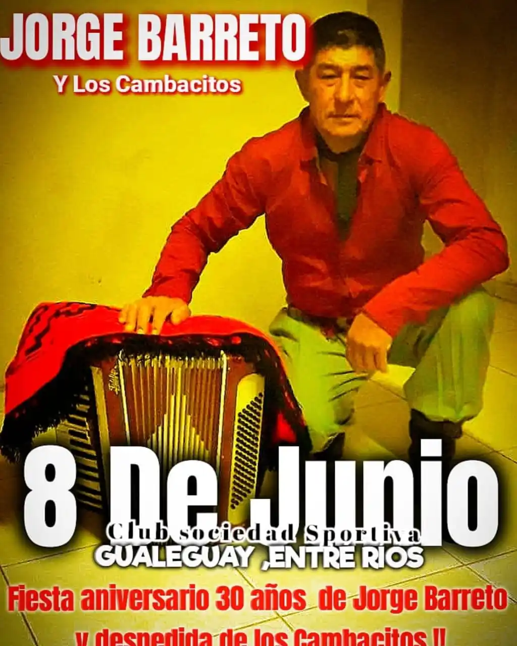 Fiesta por el 30 aniversario de Jorge Barreto en la música