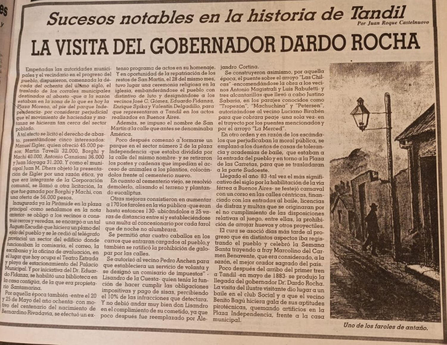 La visita del gobernador Dardo Rocha