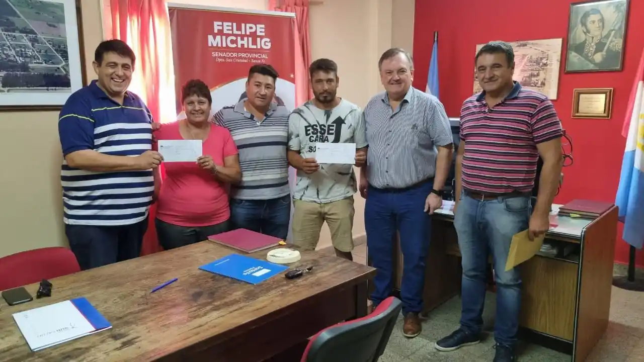 Michlig y González entregaron aportes en cinco localidades del departamento San Cristóbal