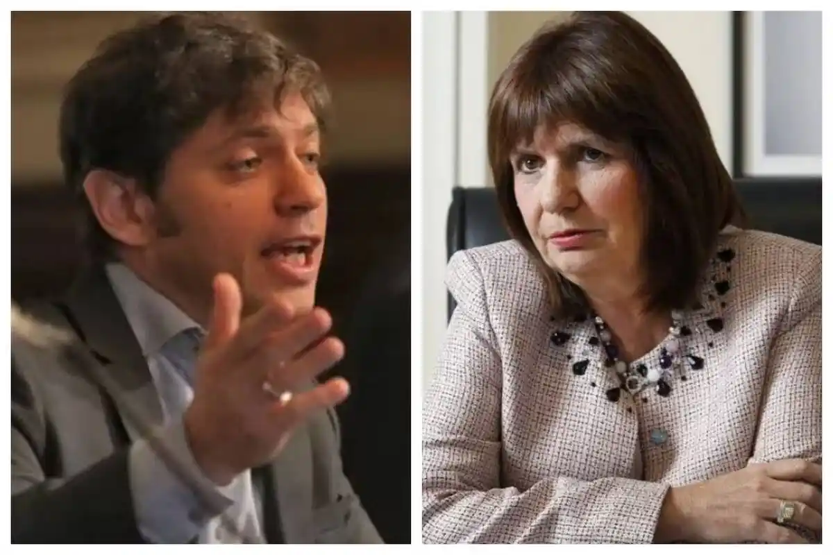 Kicillof participa de la protesta contra la reforma laboral y Bullrich lo cruzó.