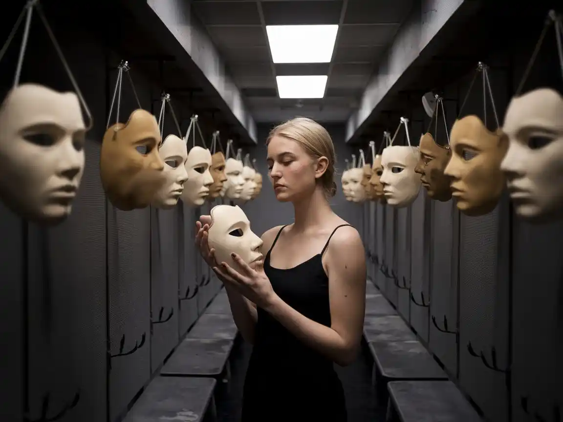 Nos moldeamos para encajar en identidades aceptables y nos arriesgamos a perder la nuestra. (Ideogram)