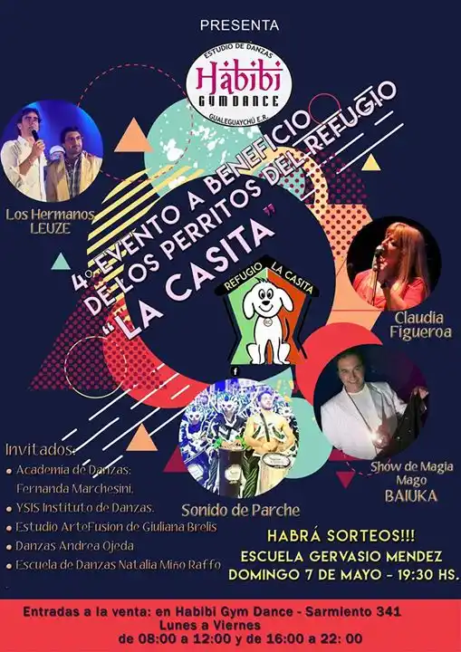 Música, arte, danza y magia a beneficio de los perritos