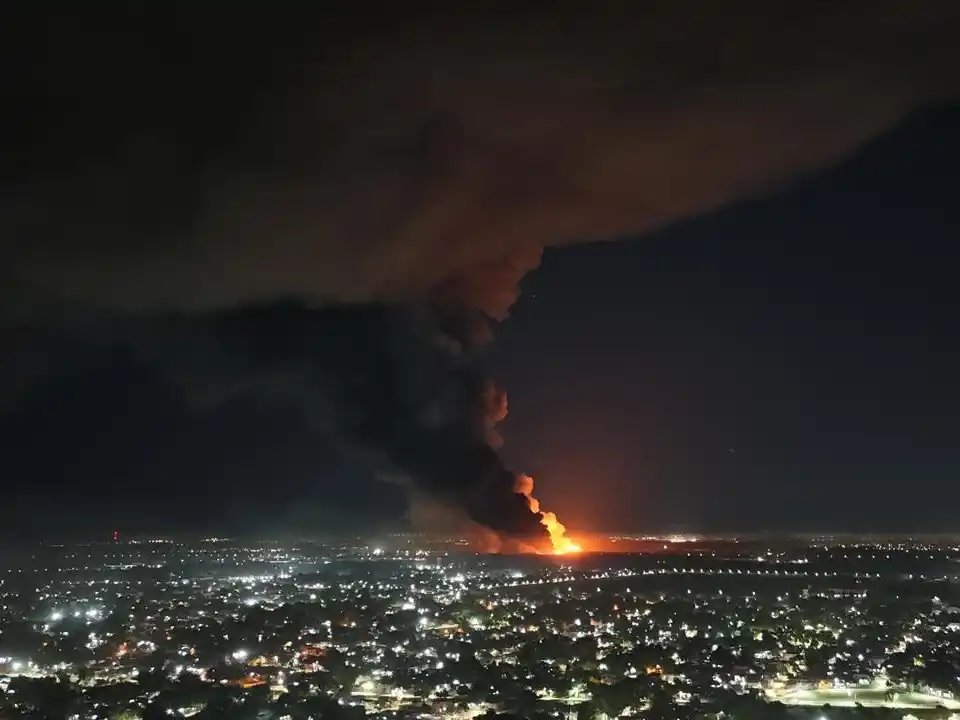 Impactante explosión en Ezeiza.