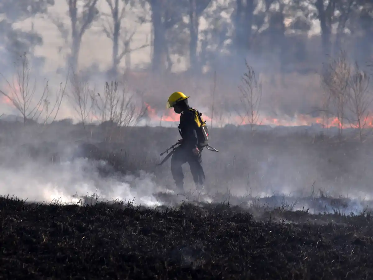 Incendio de pastizales en el norte de la ciudad